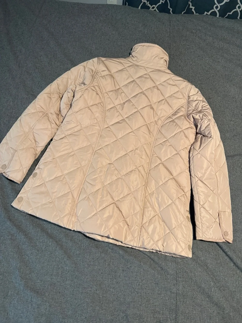 Isaac Mizrahi quilted barn jacket, EUC, M - Picture 3 of 11